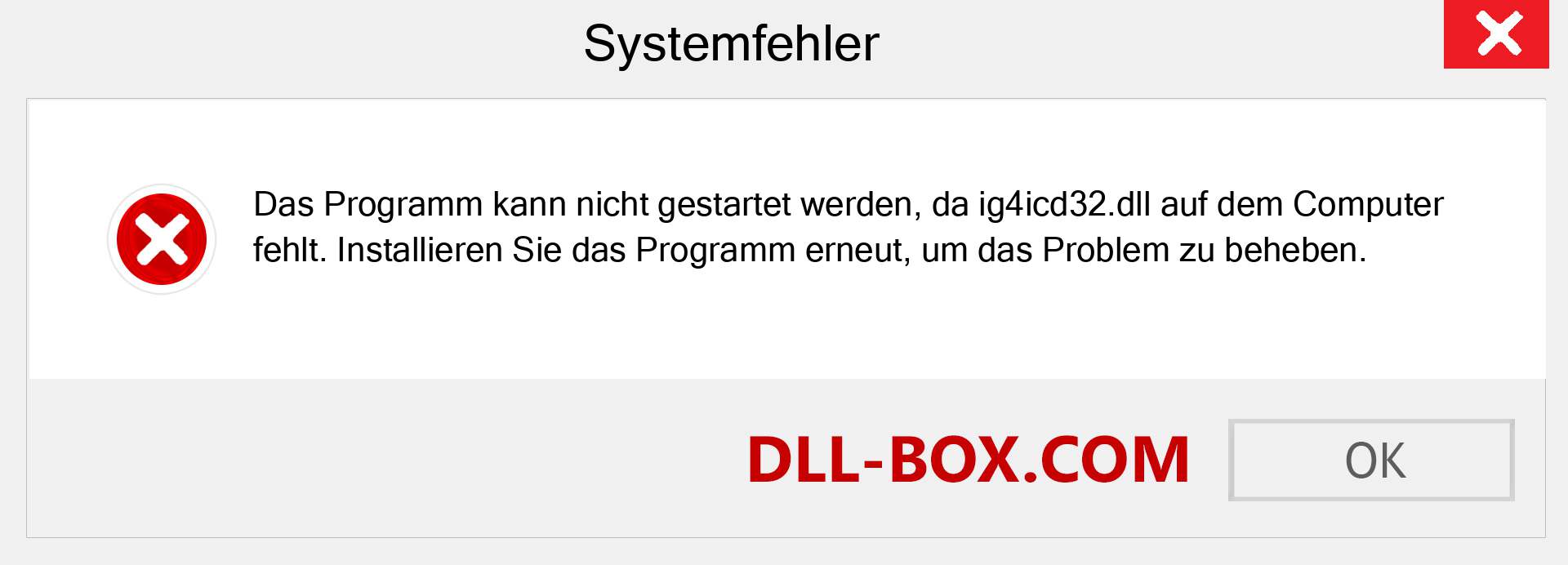 ig4icd32.dll-Datei fehlt?. Download für Windows 7, 8, 10 - Fix ig4icd32 dll Missing Error unter Windows, Fotos, Bildern