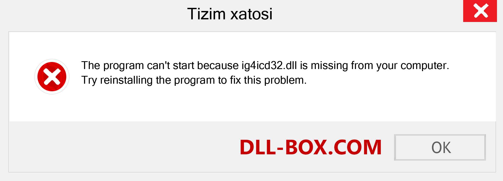 ig4icd32.dll fayli yo'qolganmi?. Windows 7, 8, 10 uchun yuklab olish - Windowsda ig4icd32 dll etishmayotgan xatoni tuzating, rasmlar, rasmlar